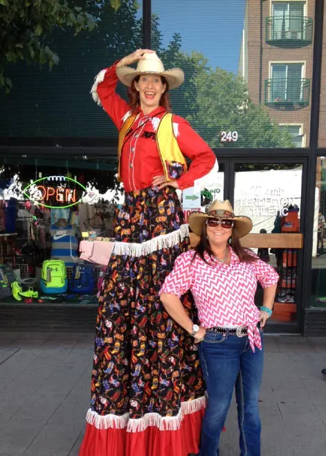 Heather Pearl Cowgirl Stilt Walking